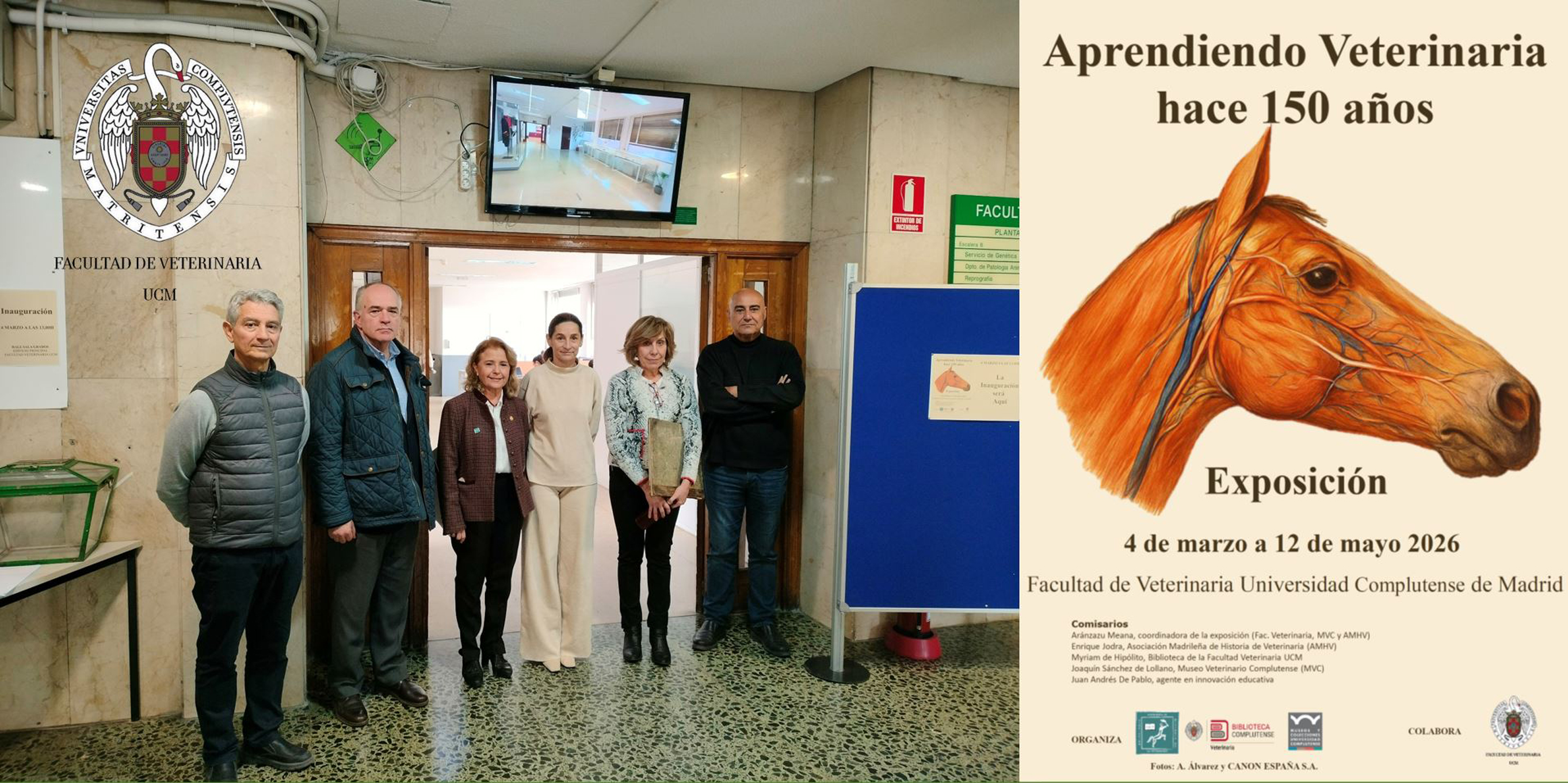 Inauguración en la Facultad de la exposición "Aprendiendo Veterinaria hace 150 años"